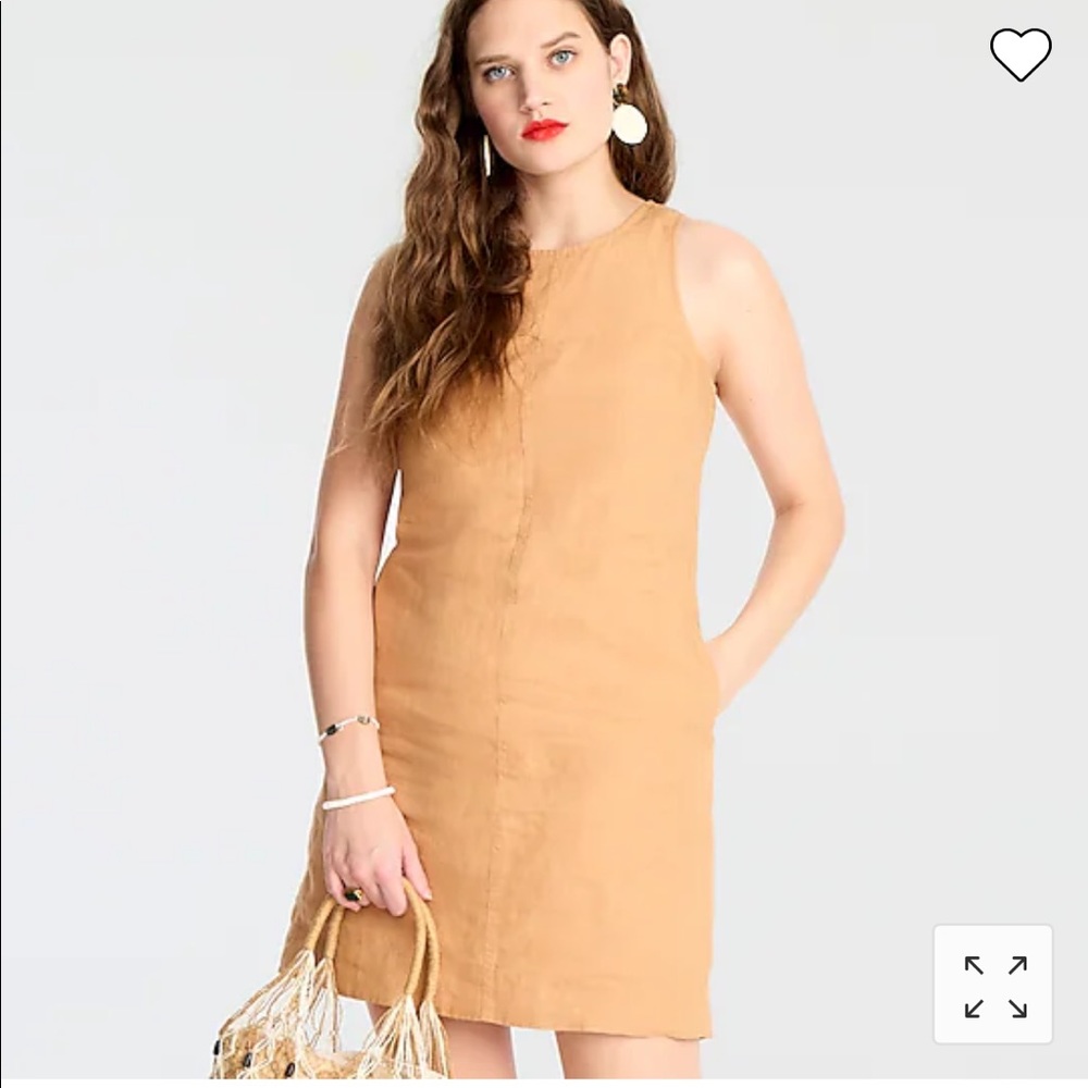 J. Crew Button-back linen shift dress